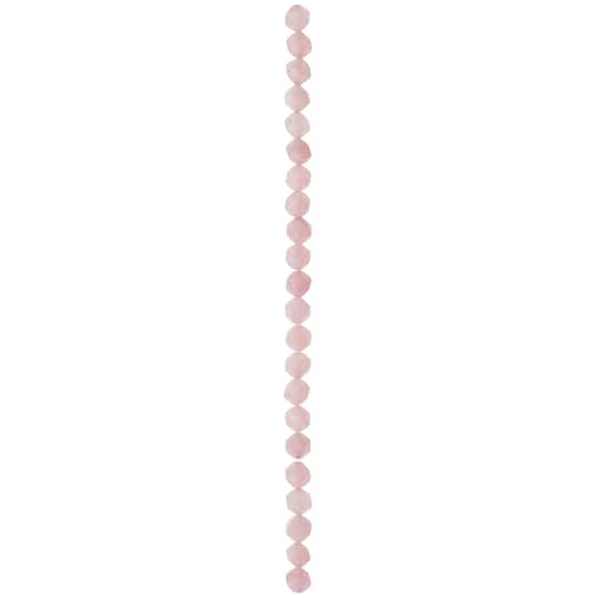 Rose Quartz Faceted Star Cut Beads, 10mm by Bead Landing™